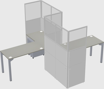 L-shape cubicles