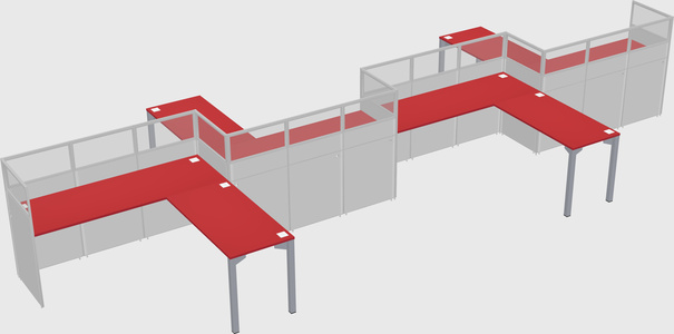 L-shape cubicles