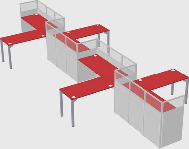 L-shape cubicles