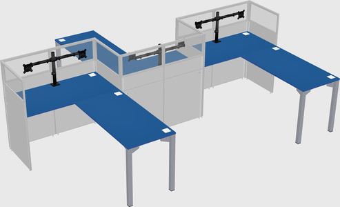 L-shape cubicles