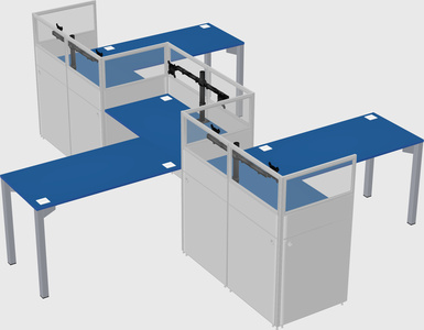 L-shape cubicles
