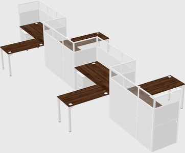 L-shape cubicles