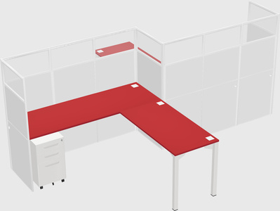 L-shape cubicles