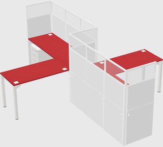 L-shape cubicles