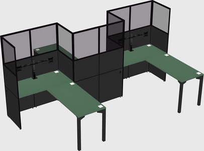 L-shape cubicles