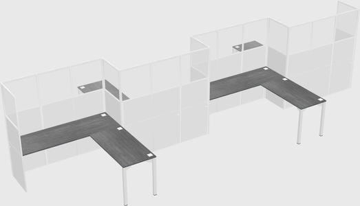L-shape cubicles