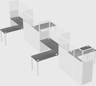 L-shape cubicles