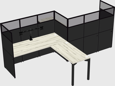 L-shape cubicles