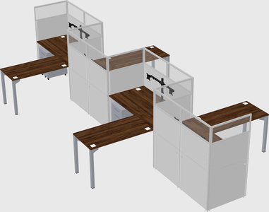 L-shape cubicles