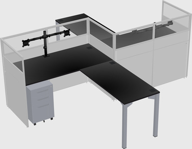 L-shape cubicles
