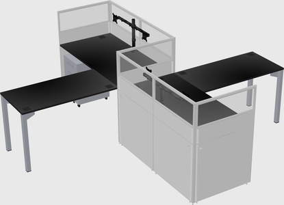 L-shape cubicles