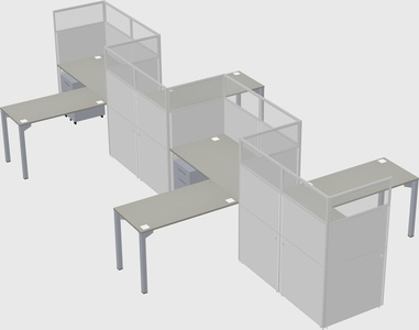 L-shape cubicles