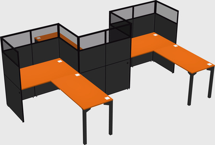L-shape cubicles