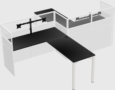 L-shape cubicles
