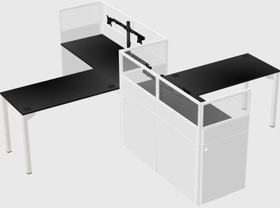 L-shape cubicles