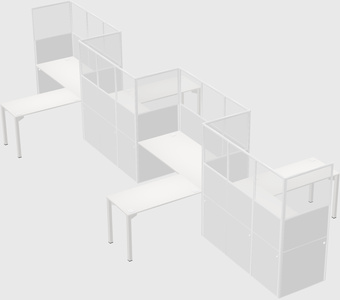L-shape cubicles