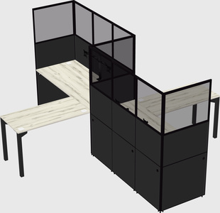 L-shape cubicles