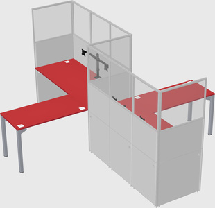 L-shape cubicles