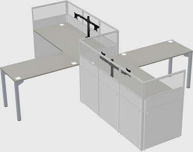 L-shape cubicles