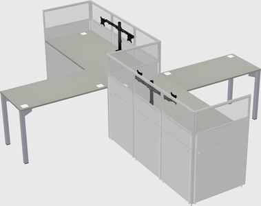 L-shape cubicles