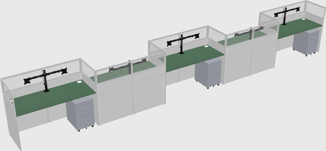 Rectangular cubicles