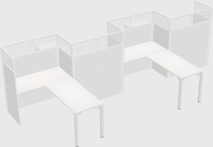 L-shape cubicles