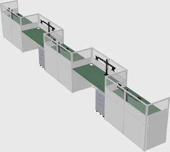 Rectangular cubicles