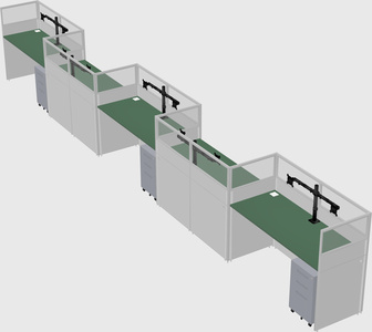 Rectangular cubicles
