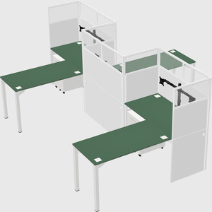 L-shape cubicles