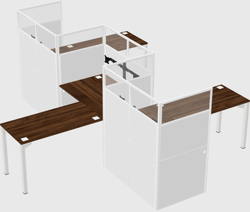 L-shape cubicles