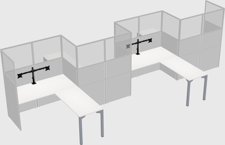 L-shape cubicles