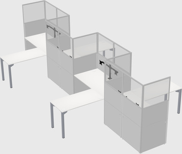 L-shape cubicles