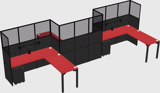 L-shape cubicles