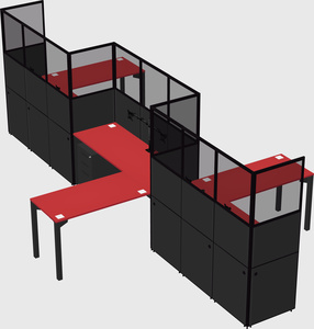 L-shape cubicles