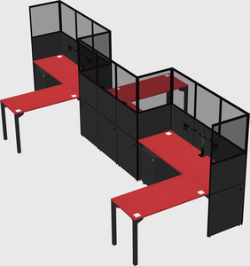 L-shape cubicles
