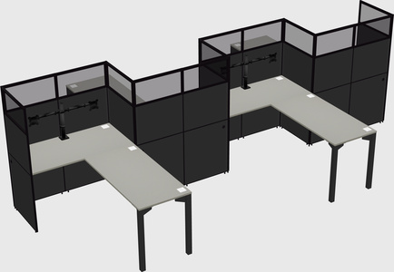 L-shape cubicles