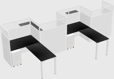 L-shape cubicles