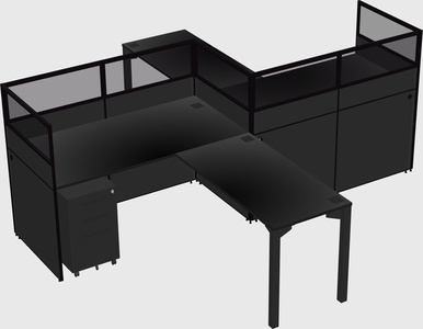 L-shape cubicles