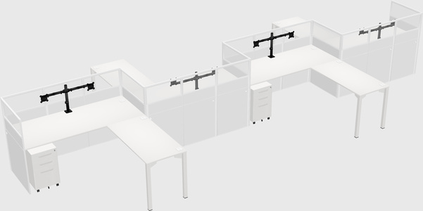 L-shape cubicles