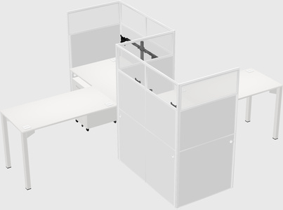 L-shape cubicles