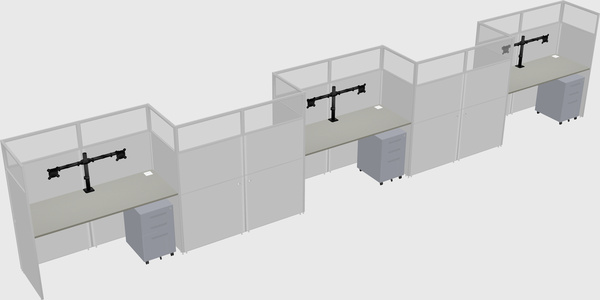 Rectangular cubicles
