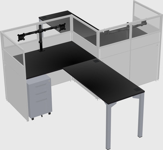 L-shape cubicles