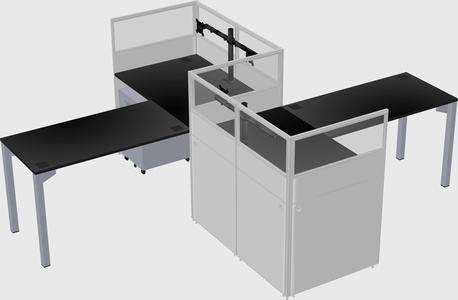 L-shape cubicles