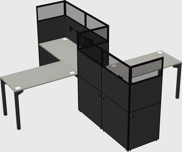 L-shape cubicles