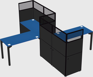 L-shape cubicles