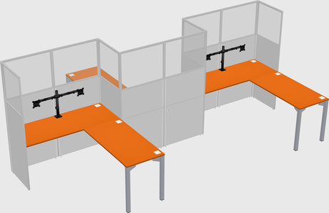 L-shape cubicles