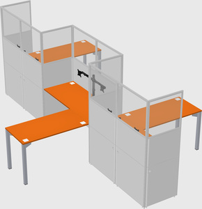 L-shape cubicles