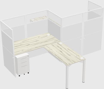 L-shape cubicles