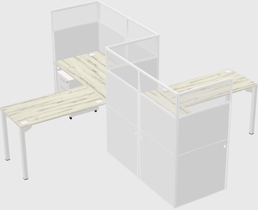 L-shape cubicles