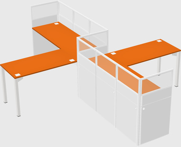 L-shape cubicles